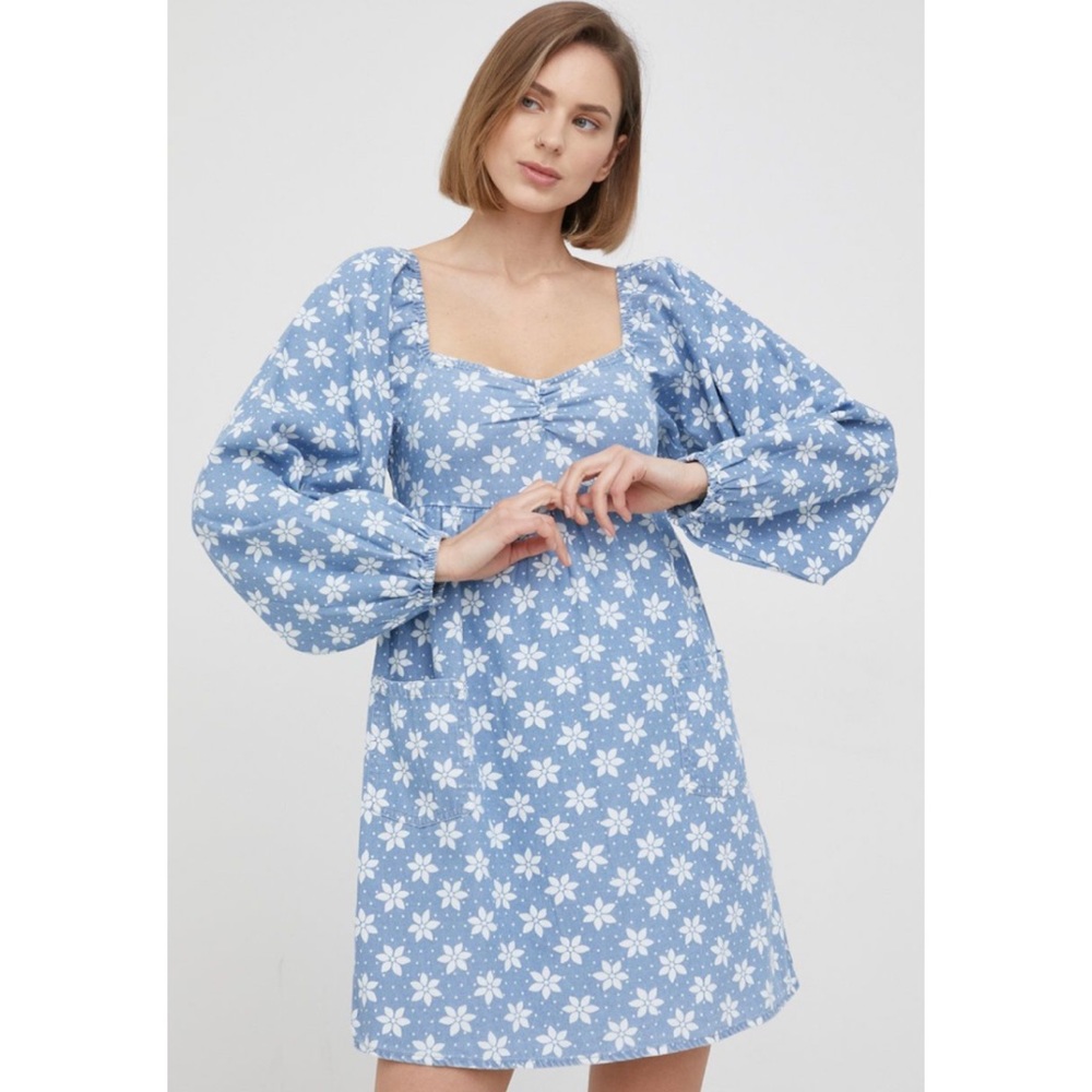 BILLABONG X WRANGLER Just a Dream Babydoll Blue Dress